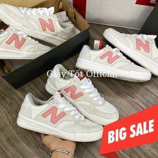 Giày NB CRT 300 Trắng Xám Hồng Bản Cao Cấp Chữ N Da Lộn Nữ - Giày Tốt Official