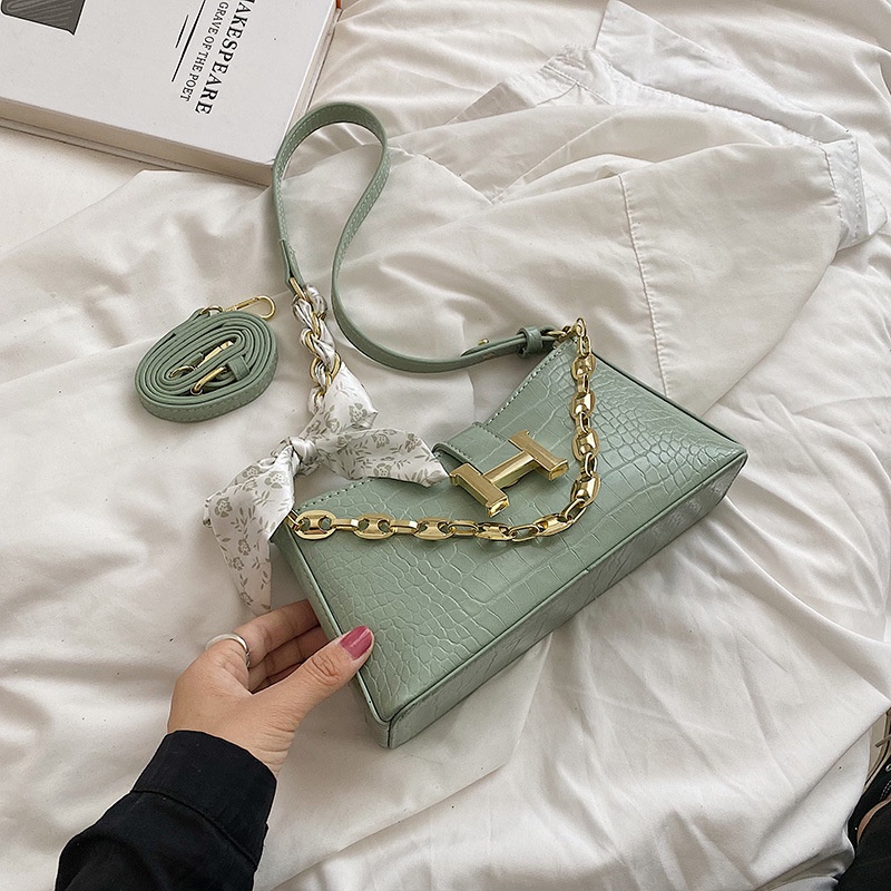 Túi đeo vai IELGY họa tiết da cá sấu hợp thời trang cho nữ