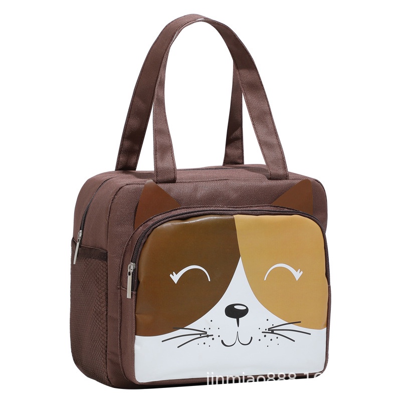 Túi đựng hộp cơm trưa văn phòng giữ nhiệt thức ăn, thực phẩm, bình nước dễ thương vải Oxford cao cấp đẹp TC015