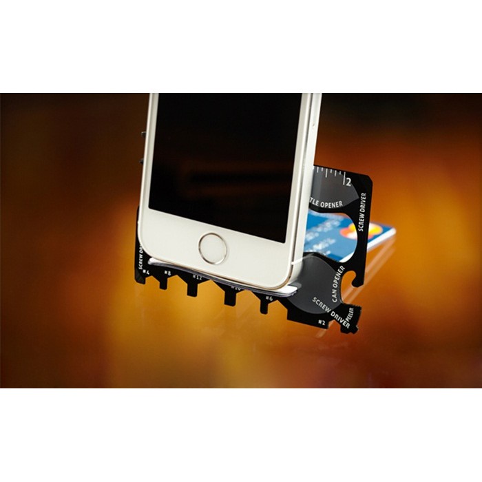 [Tổng Kho Sỉ] Miếng Thép Kĩ Thuật Kiểu Ninja 18 Chức Năng (Đen/Bạc)