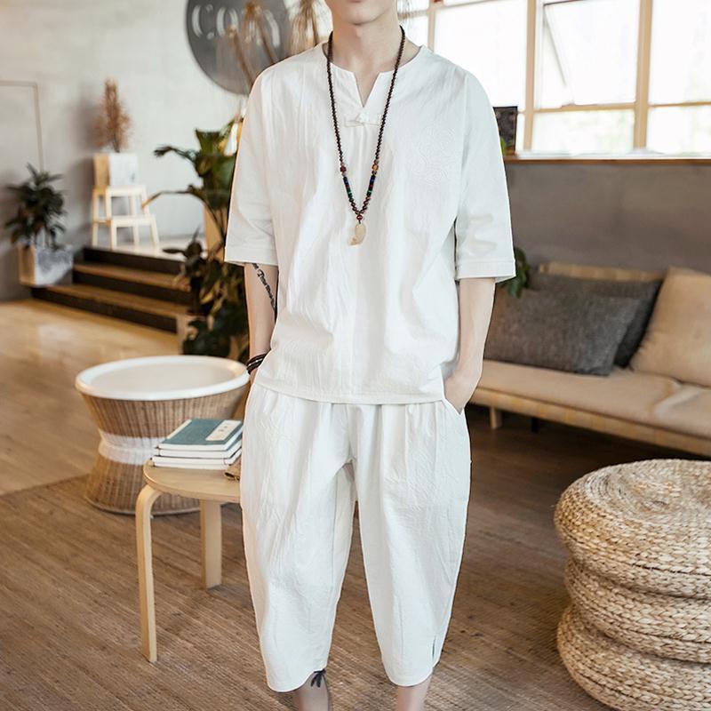 Áo Thun Ngắn Tay In Họa Tiết Phong Cách Trung Hoa Cổ Điển Dành Cho Nam