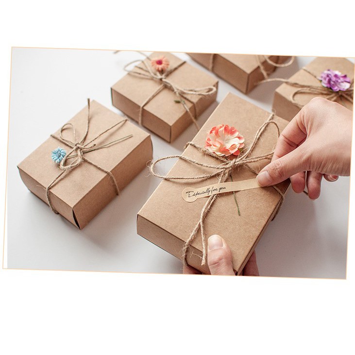 Hộp quà gấp kraft 2CT nhiều size, phụ kiện quà tặng, DECORME | BigBuy360 - bigbuy360.vn