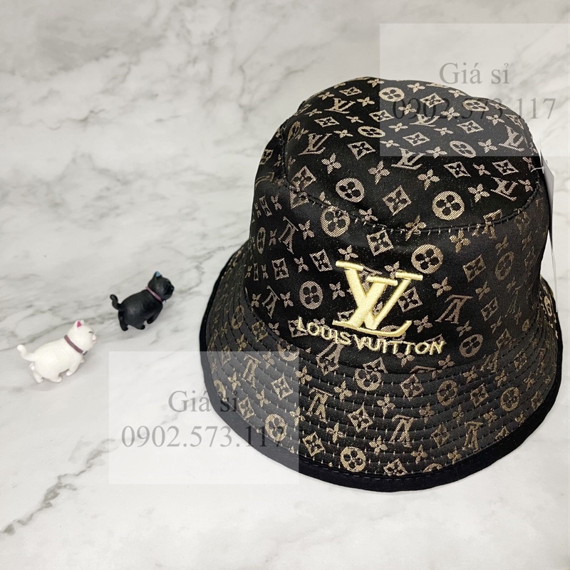 Nón bucket thêu L.V viền thời trang cá tính nam nữ