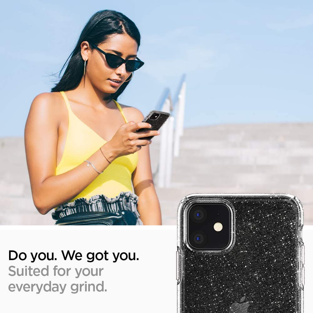 Ốp Lưng Spigen Liquid Crystal Glitter iPhone 12 / 12 Pro / 12 Pro Max / 11 - Chống Sốc Chuẩn Quân Đội Mỹ