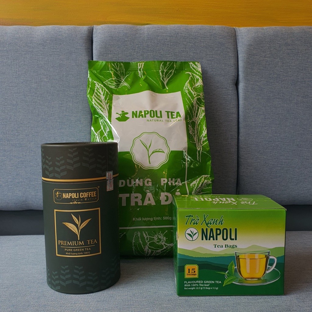 Trà Xanh Cầu Đất Đà Lạt Cao Cấp  Napoli Premium Tea 100g - Định thần, Đậm vị, Hậu ngọt thơm lâu