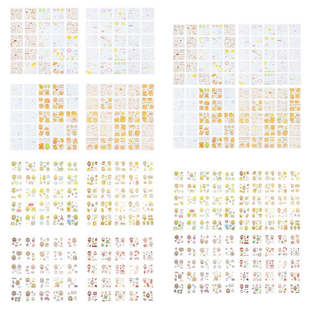 PISTA Miếng Dán Trang Trí Hộp Quà Họa Tiết Hoạt Hình Dễ Thương