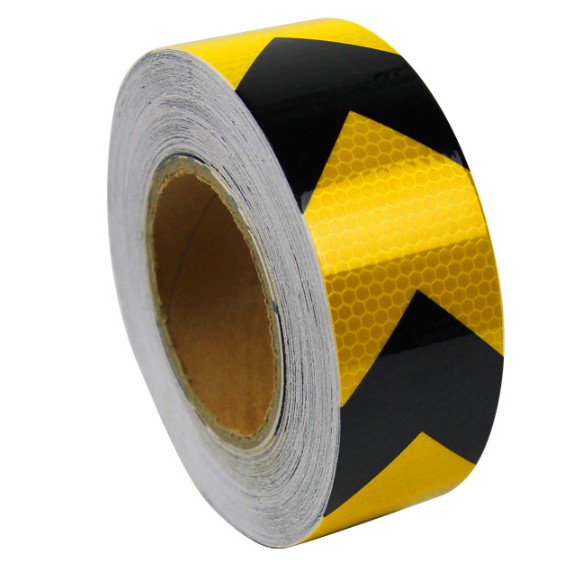 Băng keo tape grid phản quang - Sticker Factory - Kích thước 5cmx30m - Vàng Đen