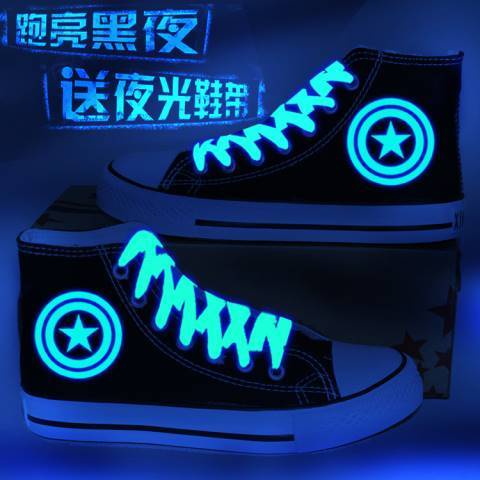 Giày Thể Thao Canvas Cổ Cao In Hình Naruto Dạ Quang Phong Cách Hàn Quốc Cho Nam Và Nữ