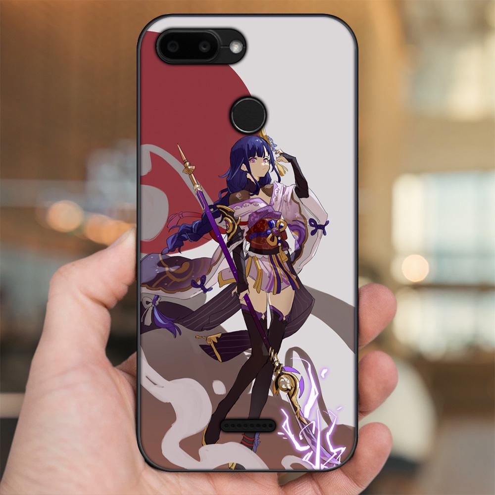 Ốp lưng Xiaomi Redmi 6 viền đen in hình Raiden Shogun Genshin Impact