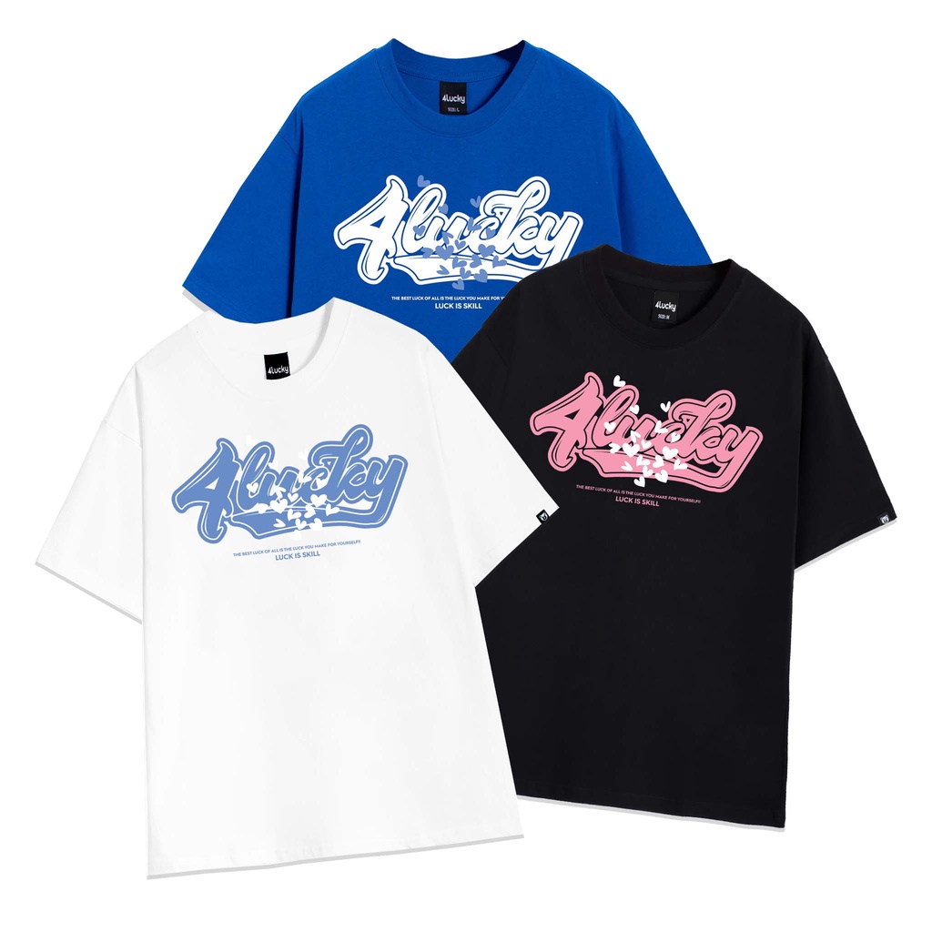 Áo phông rộng nam nữ 4lucky 6015 - unisex form rộng oversize streetwear