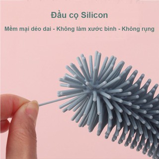 Bộ dụng cụ cọ bình sữa Silicon cao cấp 2 món