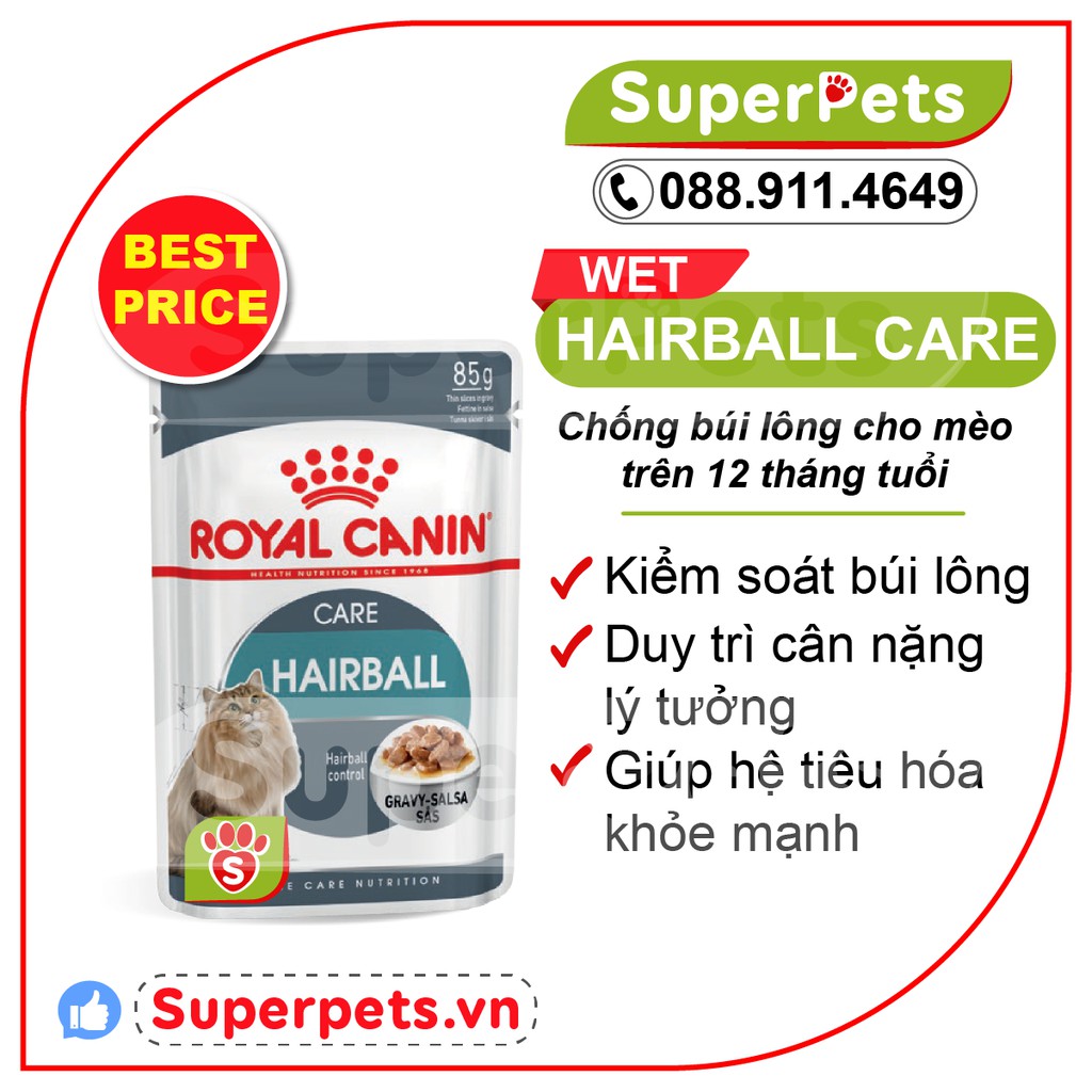 [85G] Pate Hairball Royal Canin chống búi lông cho mèo Nhập Pháp