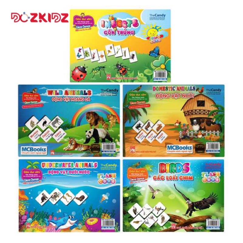 Đồ chơi thông minh - Bộ thẻ học Flashcard học tiếng Anh 26 chủ đề cho bé từ 2 tuổi - DOZKIDZ