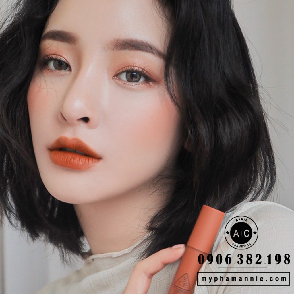 Son 3CE Soft Lip Lacquer - Tawny Red (Cam đất)