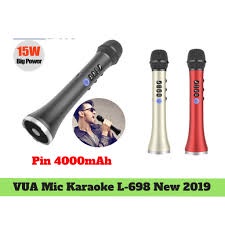 Micro Bluetooth Cao Cấp Mic L-598 và L-698 Âm Hút, Chống Hú Rè hát karaoke công suất 15w