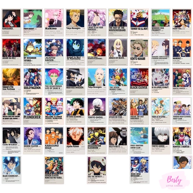 Set 40 Sticker Anime random - 40 miếng Sticker các bộ Anime random - sticker jujutsu kaisen tokyo revenger haikyuu