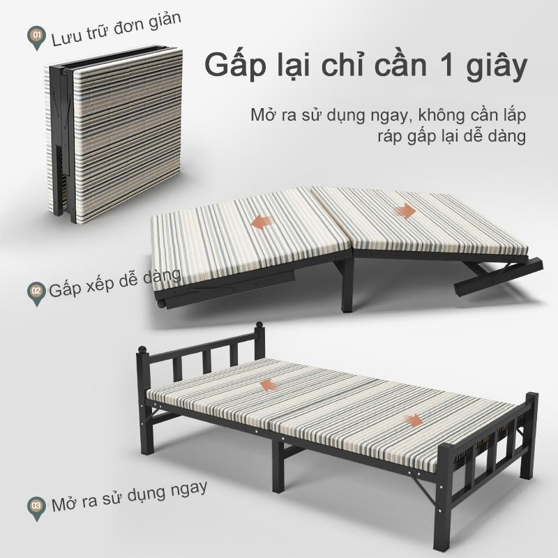 Giường xếp giường nghỉ trưa đa năng tiện nhẹ gia dụng đơn giản văn phòng giường nghỉ trưa một người - FU611