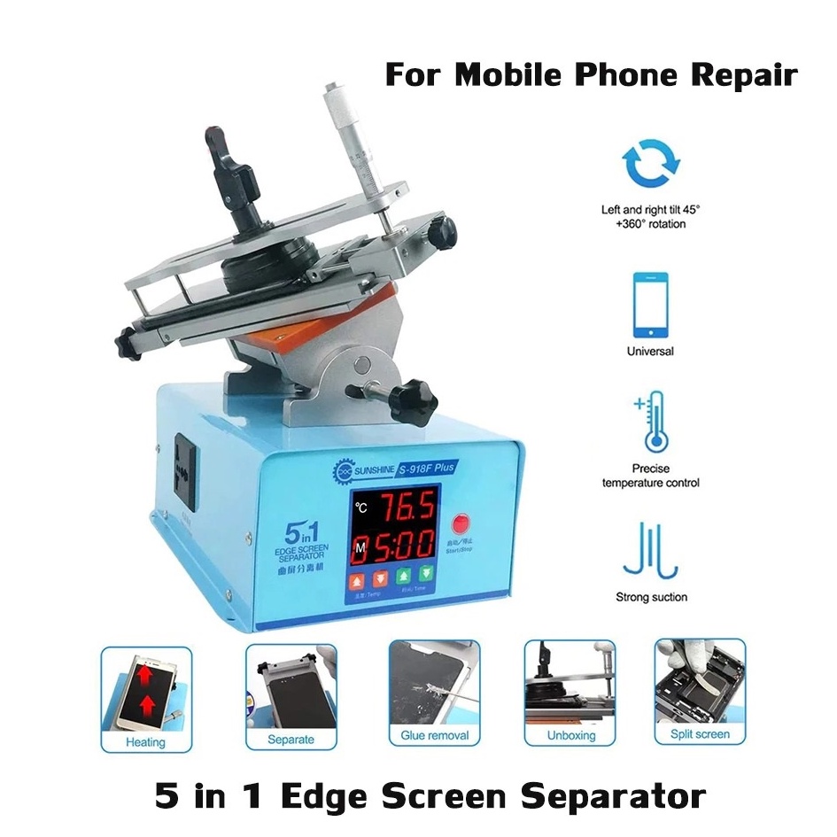 Máy cắt-tách kính nghiêng 45° &amp; xoay 360° đa chức năng, hút êm và chắc chắn, gia nhiệt linh hoạt