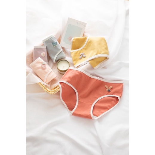 Quần Lót Nữ ❤️ Quần Lót Nữ Cotton Trơn Mềm Mại Tôn Dáng Phối icon Đáng Yêu A328 nội y xanh giá rẻ, chất đẹp