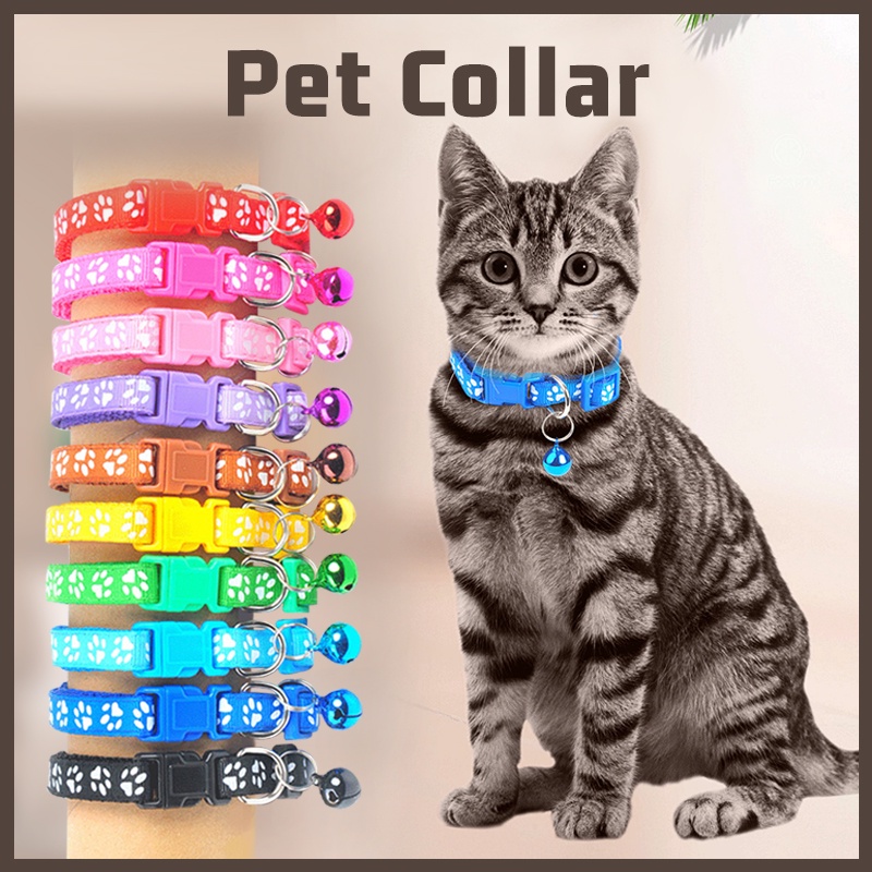 &lt;cutepethome&gt;Vòng Cổ Cho Thú Cưng Nhiều Màu Sắc Dễ Thương Có Thể Điều Chỉnh