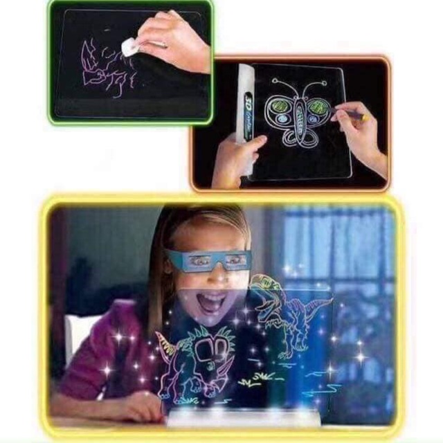 BỘ TRANH VẼ 3D MAGIC DRAWING BOAD CỰC VUI