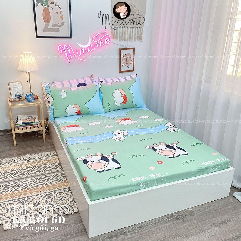 Bộ vỏ ga gối Cotton 3D Hàn Quốc Minamo nhiều mẫu hot, đủ kích thước, siêu mềm mịn - A00 | BigBuy360 - bigbuy360.vn