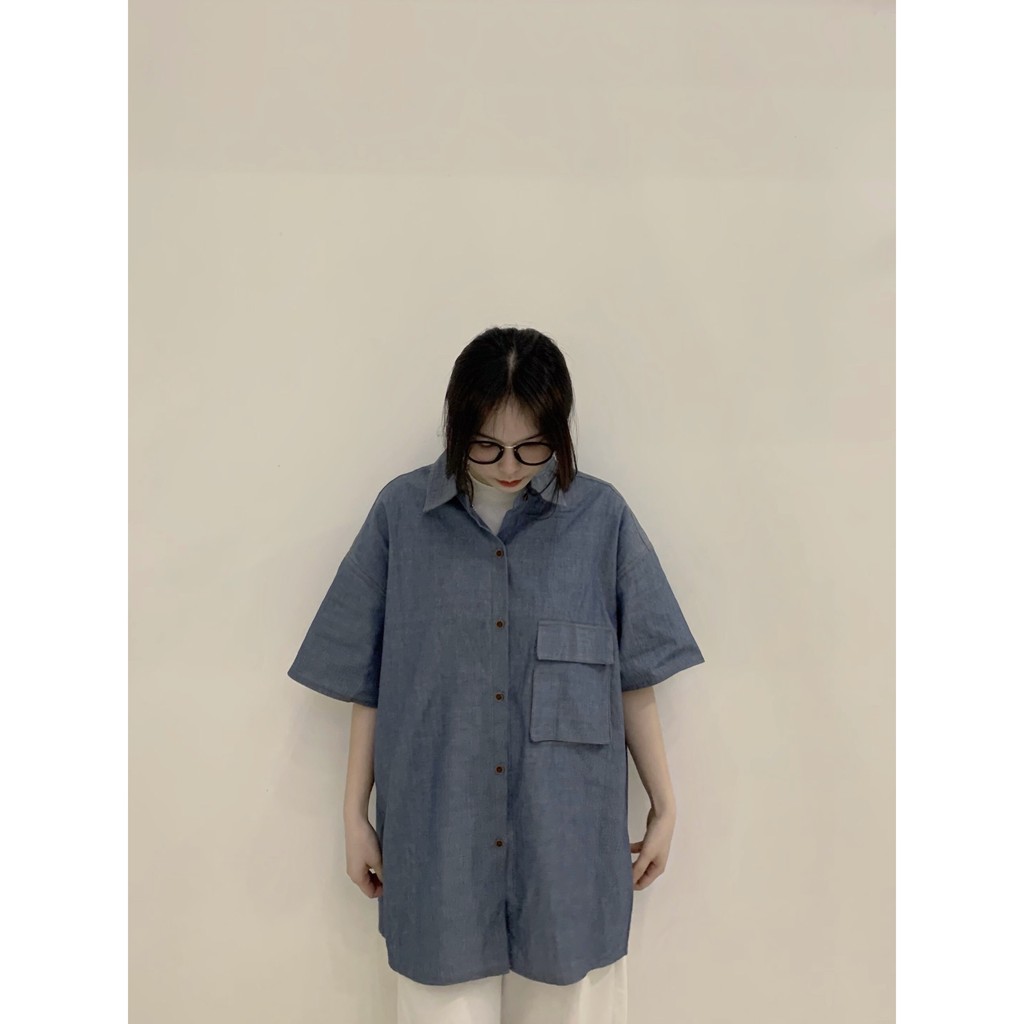 [Mã FAMARAL2 giảm 10K đơn 50K] [ ẢNH THẬT ĐỘC QUYỀN ] Áo sơ mi denim S1