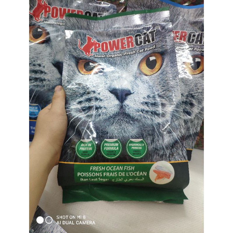 Thức ăn Mèo nhập khẩu Malaysia POWERCAT cho mèo trưởng thành gói 500g, 1.4kg, túi chiết 1kg