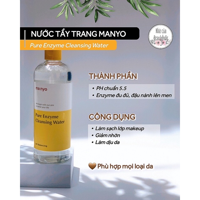 Nước tẩy trang lên men Manyo Pure Enzyme Cleasing Water