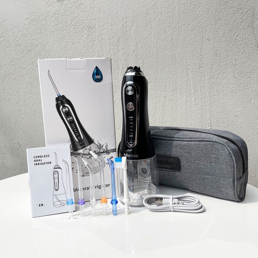 Máy tăm nước H2ofloss HF6P/HF9P kèm 6 đầu tăm-Máy tăm nước cầm tay