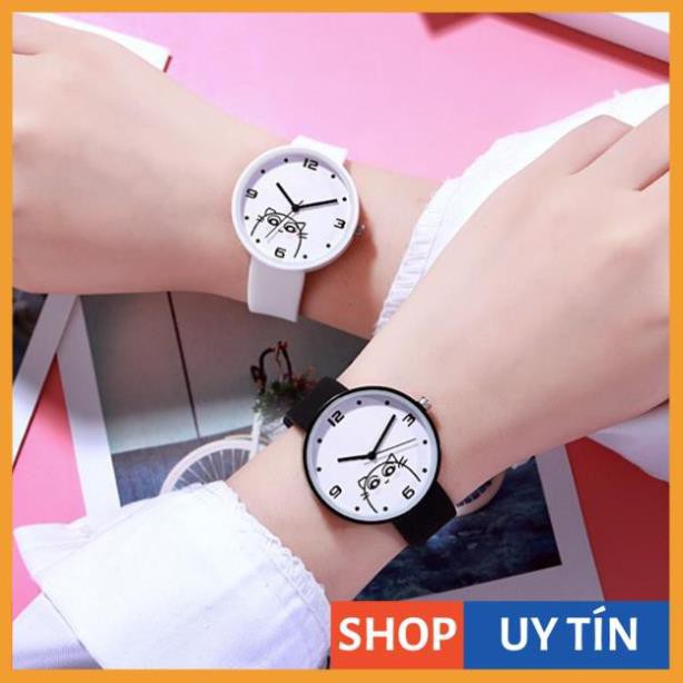 [Hàng Cao Cấp] Đồng hồ nữ Candycat mèo ú dễ thương dây silicon cao cấp