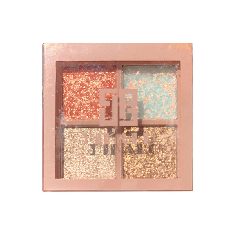 1 Bảng Phấn Mắt Dikalu 4 Màu Kim Tuyến Lấp Lánh Chống Thấm Nước Lâu Trôi