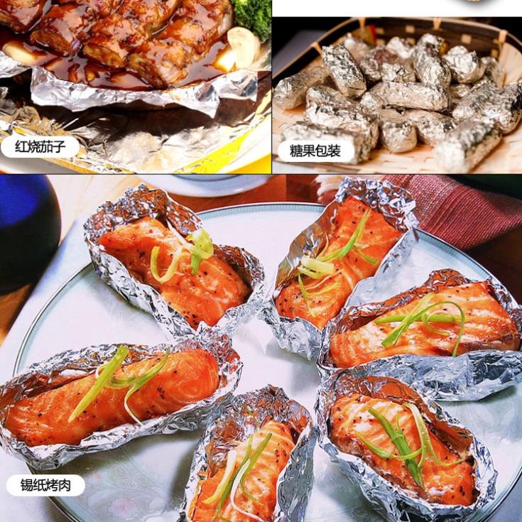 (Video Clip)  Giấy Bạc Nướng Thức Ăn, Màng Nhôm Nướng Thịt, Bảo Quản Thực Phẩm, Cá BBQ