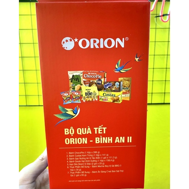 Bộ Quà Tết Orion - Bình An II hộp 976,7g