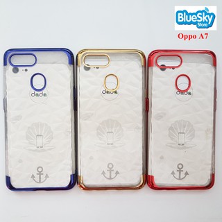 Ốp lưng Oppo A7 nhựa dẻo viền xi