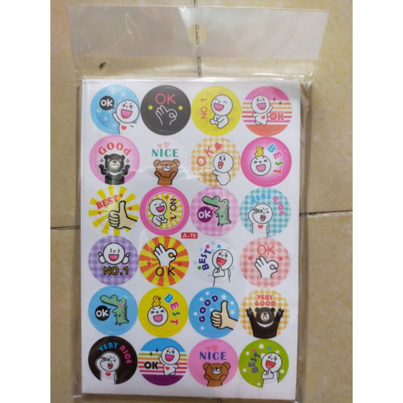 10 tập Stickers lời khen Tiếng Anh