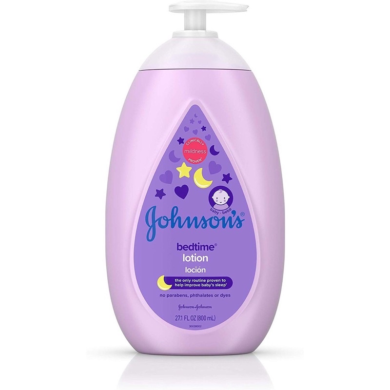 Dưỡng thể giữ ẩm da cho bé Johnson's Moisturizing Bedtime Baby Lotion 800ml (Mỹ)