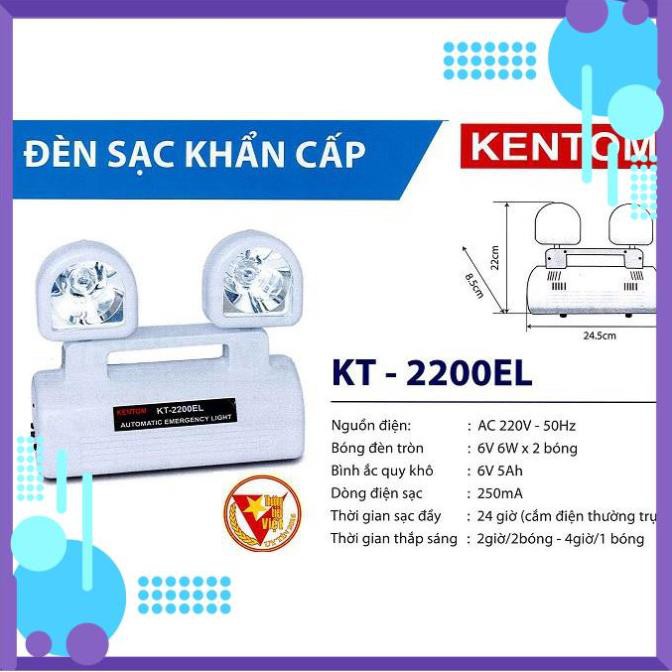 Đèn Sạc Khẩn Cấp Kentom KT 2200