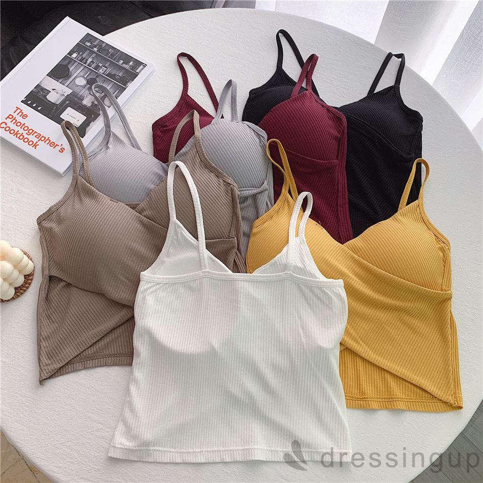 Áo Croptop Sát Nách Cổ Chữ V Quyến Rũ Dành Cho Nữ