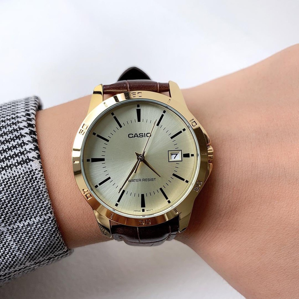 Đồng hồ Nam dây da Casio MTP-V004 chính hãng bảo hành 1 năm Pin trọn đời