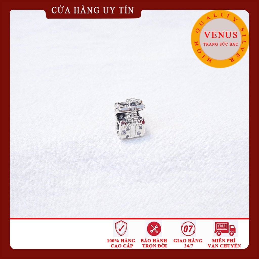 [Charm bạc 925 cao cấp] Charm bạc màu đỏ giáng sinh- Mã sản phẩm VENUSS12