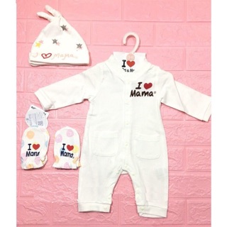 Set đồ sơ sinh I LOVE PAPAMAMA cao cấp