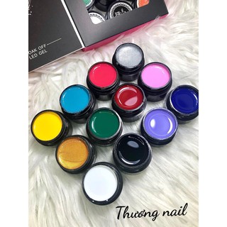 Gel vẽ nail,vẽ móng đặc set 12 màu Hulian