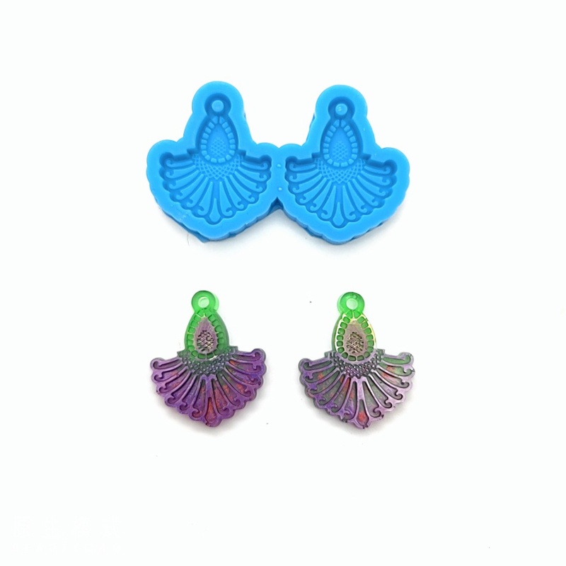 Khuôn Silicone Đổ Resin 7 Ngăn Hình Giọt Nước