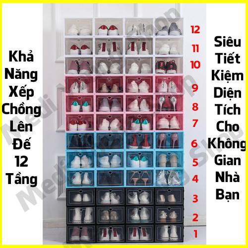 10 Hộp Box Đựng Để Giày Dép Nam Nữ, Mẹ Và Bé Bằng Nhựa Cứng Mica Trong Suốt Đồ Cao Cấp Giá Rẻ Medi Young Shop