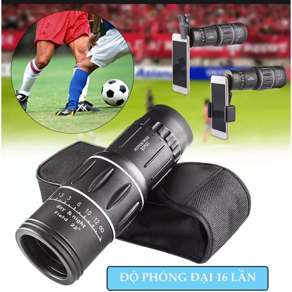 HÀNG CAO CẤP -  Ống nhòm Binocular 16x52 gắn điện thoại cao cấp  - Hàng Cao Cấp