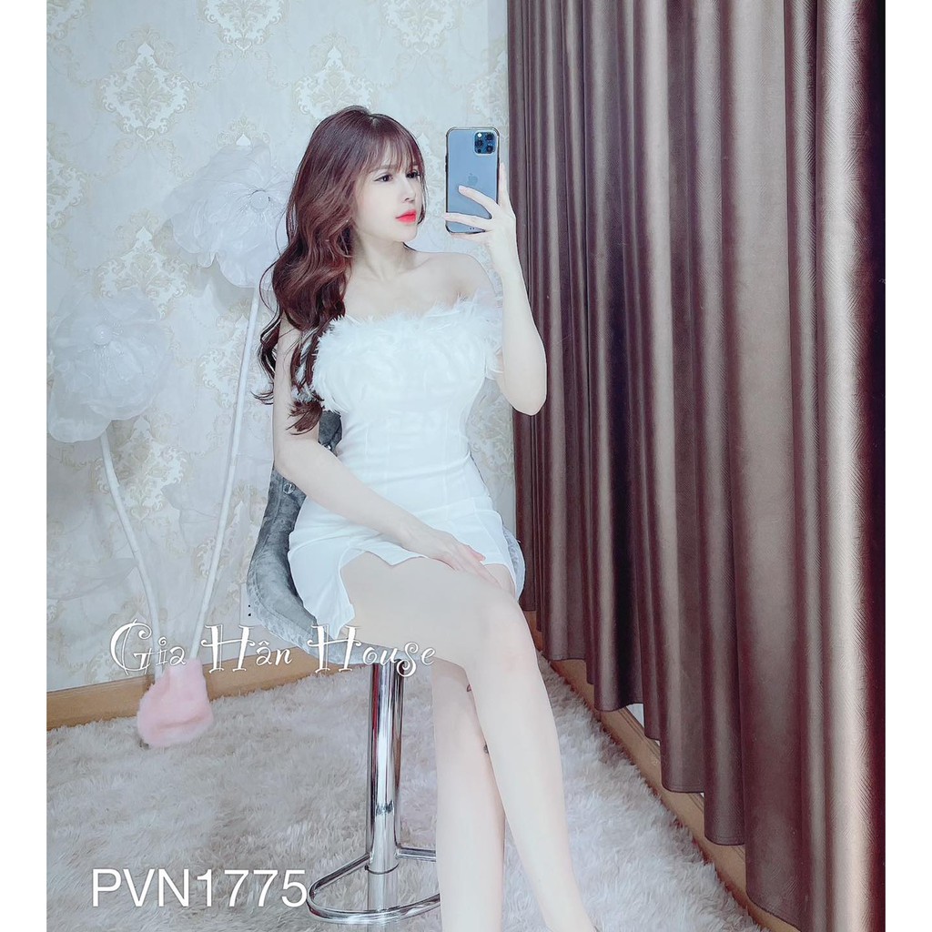 [Mã SKAMA06 giảm 8% tối đa 50K đơn 250K] Đầm lông xẻ đùi | BigBuy360 - bigbuy360.vn