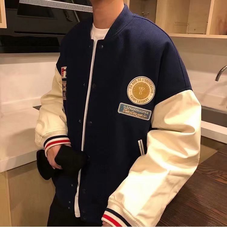 Áo Khoác Unisex bomber Hàn Quốc Dáng Rộng Thiết Kế Mới Cho Nam Top