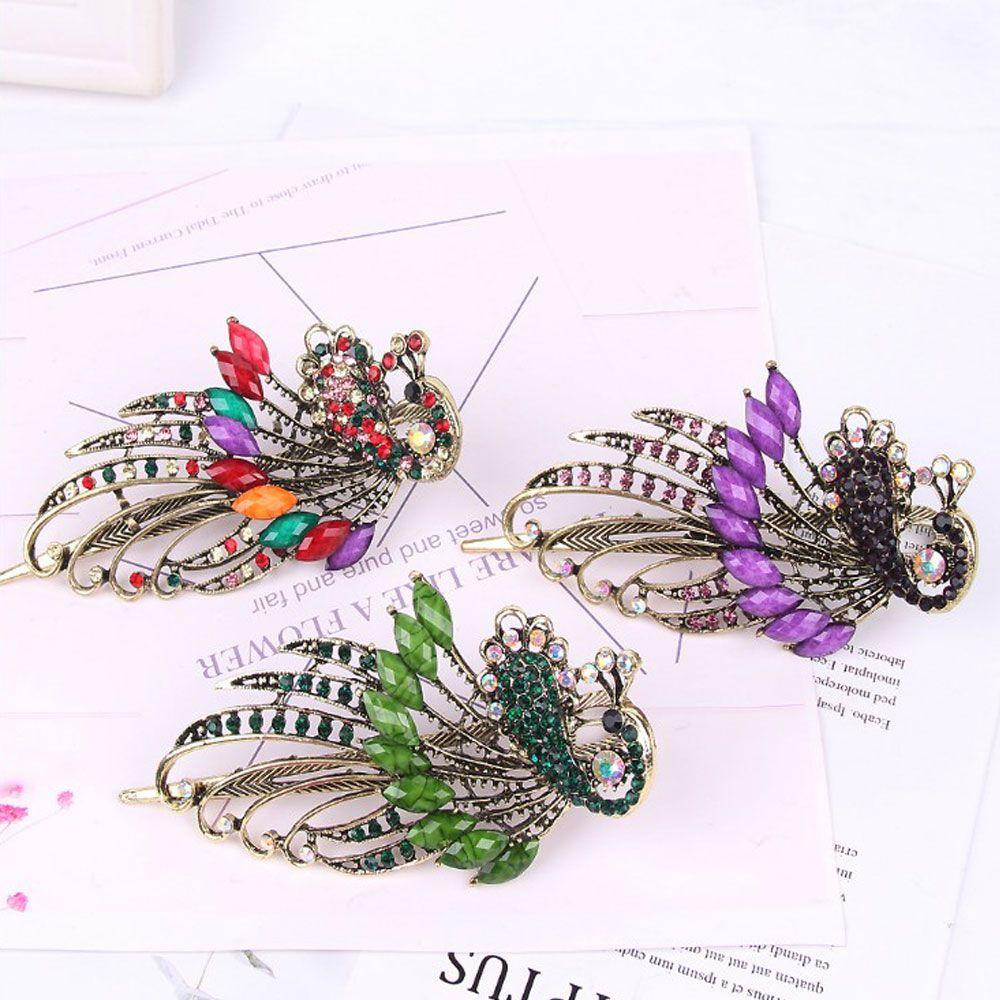 Kẹp Tóc Hình Chim Công Dễ Thương Thời Trang