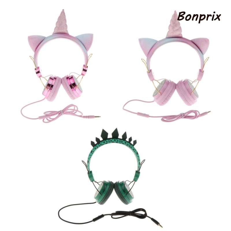 Tai nghe hình tai mèo/ngựa một sừng dễ thương cho bé gái